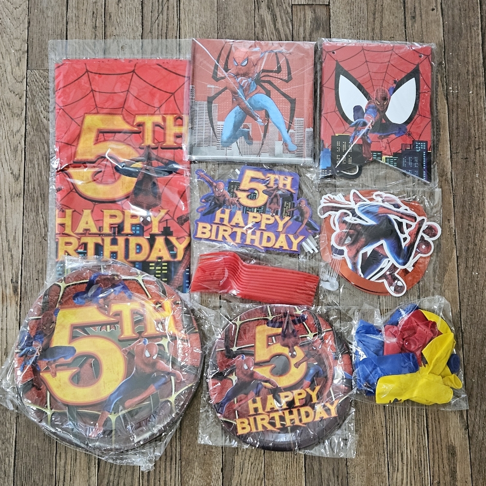 Happy 5th birthday-Themed Birthday Party spider man